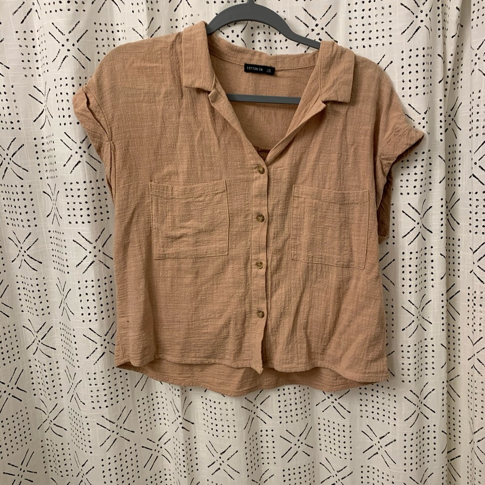 Cotton on cropped woven shirt